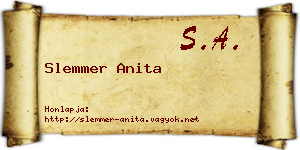 Slemmer Anita névjegykártya